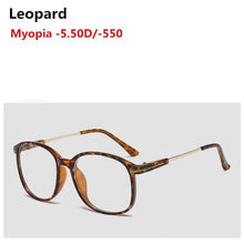 Load image into Gallery viewer, -1.0,-1.5~ -4.0Round Finished Myopia Spectacle  Eyeglasses Optical Men Women Student Eyewear Prescription AC Lens Glasses Frame