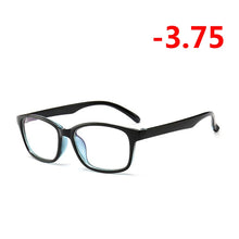 Carica l&#39;immagine nel visualizzatore di Gallery, -1.00 -1.25 -1.50 -1.75 -2.00 -2.25 To -4.0 Finished Myopia Glasses Women Men Short-sight Eyewear Outer Black Inner Blue Frame