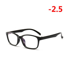 Carica l&#39;immagine nel visualizzatore di Gallery, -1.00 -1.25 -1.50 -1.75 -2.00 -2.25 To -4.0 Finished Myopia Glasses Women Men Short-sight Eyewear Outer Black Inner Blue Frame