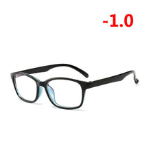 Carica l&#39;immagine nel visualizzatore di Gallery, -1.00 -1.25 -1.50 -1.75 -2.00 -2.25 To -4.0 Finished Myopia Glasses Women Men Short-sight Eyewear Outer Black Inner Blue Frame