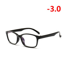 Carica l&#39;immagine nel visualizzatore di Gallery, -1.00 -1.25 -1.50 -1.75 -2.00 -2.25 To -4.0 Finished Myopia Glasses Women Men Short-sight Eyewear Outer Black Inner Blue Frame