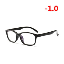 Carica l&#39;immagine nel visualizzatore di Gallery, -1.00 -1.25 -1.50 -1.75 -2.00 -2.25 To -4.0 Finished Myopia Glasses Women Men Short-sight Eyewear Outer Black Inner Blue Frame