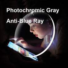 Load image into Gallery viewer, 1.61 Photochromic-Gray Lenses with Anti-blue Ray Protection Optical Prescription Glasses Lenses Anti-reflective and Anti-glare