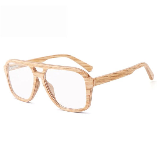 Montatura per occhiali da vista in legno naturale al 100% per uomo Occhiali da vista da donna in legno con lenti trasparenti con custodia 56336