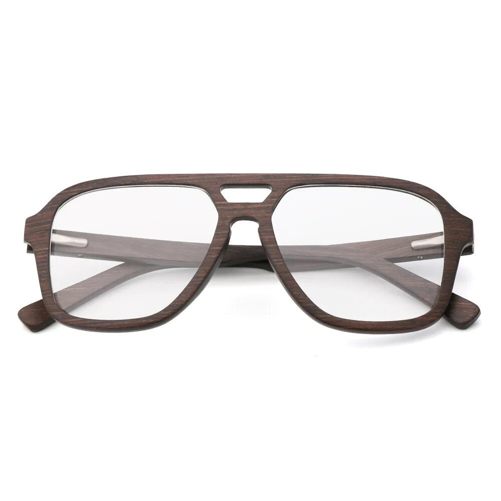 100% Natural Wood eyeglasses Frame for Men Wooden Women Optical Glasses with Clear Lens with case 56336