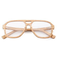 Load image into Gallery viewer, 100% Natural Wood eyeglasses Frame for Men Wooden Women Optical Glasses with Clear Lens with case 56336
