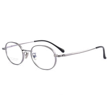 Load image into Gallery viewer, 100% Pure Titanium Men Women Glasses Frame Vintage Retro Broadside Blocking lens Design Oval Eyewear Anti Blue Light Optical