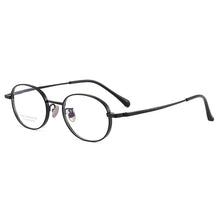 Load image into Gallery viewer, 100% Pure Titanium Men Women Glasses Frame Vintage Retro Broadside Blocking lens Design Oval Eyewear Anti Blue Light Optical