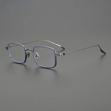 Gatenac Vintage Pure Titanium Glasses Frame Men Square Ultra Light Eyeglasses Frame Women Japan Luxury Brand Designer Eyewear