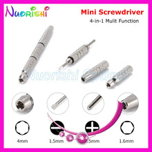 Load image into Gallery viewer, 10pcs SS80118 4-in-1 Mulit Function Mini Screwdriver Good Qulaity Glasses Eyewear Repairing Screwdriver Tool