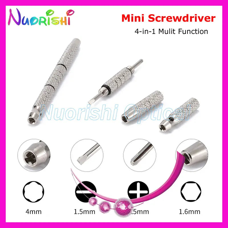 10pcs SS80118 4-in-1 Mulit Function Mini Screwdriver Good Qulaity Glasses Eyewear Repairing Screwdriver Tool