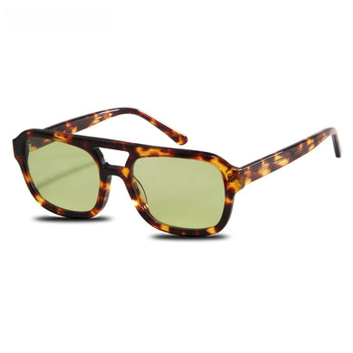 Vintage Acetate Polarized Sunglasses Men Women 2023 New Luxury Brand Designer Double Girder Sunglasses UV400 Eyewear