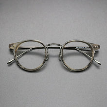 Load image into Gallery viewer, Vintage Titanium Eyeglasses Frame Men Designer Round Myopia Prescription Optical Glasses Frame Women Retro Luxury Brand Eyewear