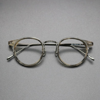 Vintage Titanium Eyeglasses Frame Men Designer Round Myopia Prescription Optical Glasses Frame Women Retro Luxury Brand Eyewear