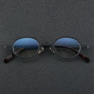 1868 Vintage Personalized Round Frame Glasses Frame Men's Optical Prescription Alloy Glasses Frames Male Anti Blue Light Eyewear