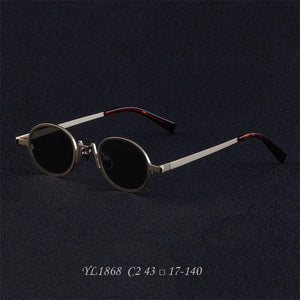 1868 Vintage Personalized Round Frame Glasses Frame Men's Optical Prescription Alloy Glasses Frames Male Anti Blue Light Eyewear