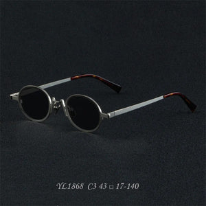 1868 Vintage Personalized Round Frame Glasses Frame Men's Optical Prescription Alloy Glasses Frames Male Anti Blue Light Eyewear