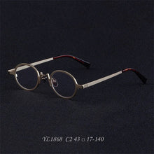 Load image into Gallery viewer, 1868 Vintage Personalized Round Frame Glasses Frame Men&#39;s Optical Prescription Alloy Glasses Frames Male Anti Blue Light Eyewear