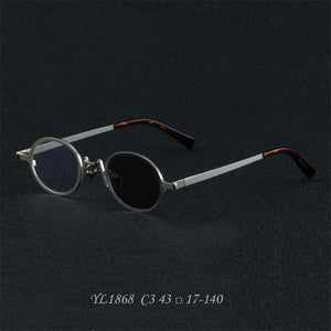 1868 Vintage Personalized Round Frame Glasses Frame Men's Optical Prescription Alloy Glasses Frames Male Anti Blue Light Eyewear