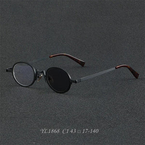 1868 Vintage Personalized Round Frame Glasses Frame Men's Optical Prescription Alloy Glasses Frames Male Anti Blue Light Eyewear
