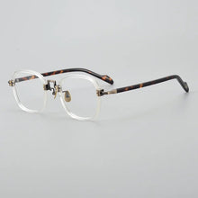 Carica l&#39;immagine nel visualizzatore di Gallery, 19-0038 Square Titanium Glasses For Men Japanese Designer Personalized Myopia Optical Lenses Women&#39;s Eyeglasses With Frame
