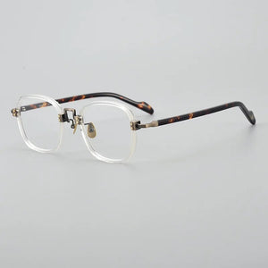 19-0038 Square Titanium Glasses For Men Japanese Designer Personalized Myopia Optical Lenses Women's Eyeglasses With Frame