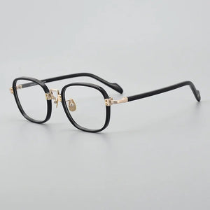 19-0038 Square Titanium Glasses For Men Japanese Designer Personalized Myopia Optical Lenses Women's Eyeglasses With Frame