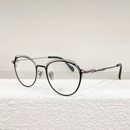 19-0051 YY Japanese Pure Titanium Brand Designer Glasses Frames Men Personalized  Eyeglasses Round Style Eyewear