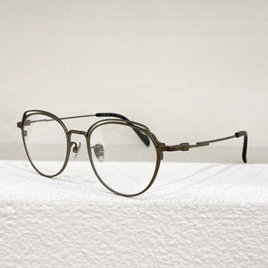 19-0051 YY Japanese Pure Titanium Brand Designer Glasses Frames Men Personalized  Eyeglasses Round Style Eyewear