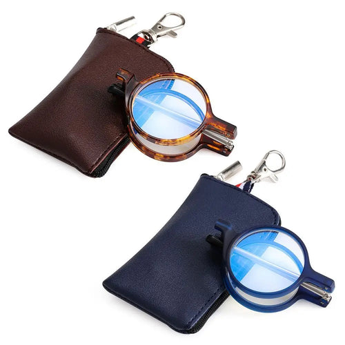 1PC Lightweight Mini Reading Glasses for Women & Men Compact Folding Reading Eyeglasses Portable Readers with Keychain Case