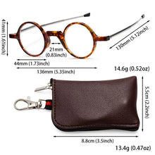 Carica l&#39;immagine nel visualizzatore di Gallery, 1PC Lightweight Mini Reading Glasses for Women &amp; Men Compact Folding Reading Eyeglasses Portable Readers with Keychain Case