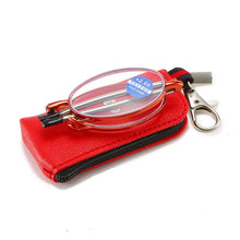 Carica l&#39;immagine nel visualizzatore di Gallery, 1PC Lightweight Mini Reading Glasses for Women &amp; Men Compact Folding Reading Eyeglasses Portable Readers with Keychain Case