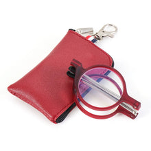 Carica l&#39;immagine nel visualizzatore di Gallery, 1PC Lightweight Mini Reading Glasses for Women &amp; Men Compact Folding Reading Eyeglasses Portable Readers with Keychain Case