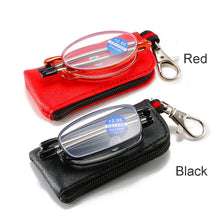 Carica l&#39;immagine nel visualizzatore di Gallery, 1PC Lightweight Mini Reading Glasses for Women &amp; Men Compact Folding Reading Eyeglasses Portable Readers with Keychain Case