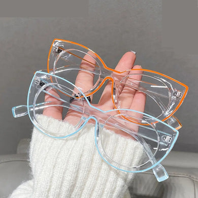 1Pc Vintage Oversized Anti Blue Light Glasses Office Computer Goggles Unisex Square Frame Anti Radiation Gaming Eyewear