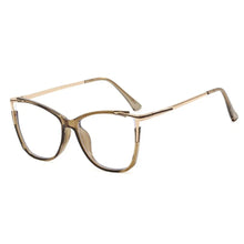 Carica l&#39;immagine nel visualizzatore di Gallery, 1Pc New Women Anti Light Blue Cat Eye Glasses Frame Retro Hight Quality Luxury Optical Computer Reading Eyeglasses