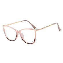 Carica l&#39;immagine nel visualizzatore di Gallery, 1Pc New Women Anti Light Blue Cat Eye Glasses Frame Retro Hight Quality Luxury Optical Computer Reading Eyeglasses