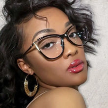 Carica l&#39;immagine nel visualizzatore di Gallery, 1Pc New Women Anti Light Blue Cat Eye Glasses Frame Retro Hight Quality Luxury Optical Computer Reading Eyeglasses