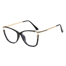 Carica l&#39;immagine nel visualizzatore di Gallery, 1Pc New Women Anti Light Blue Cat Eye Glasses Frame Retro Hight Quality Luxury Optical Computer Reading Eyeglasses