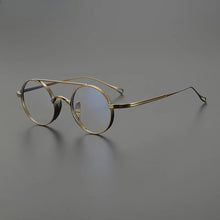 Load image into Gallery viewer, Vintage Pure Titanium Eyeglasses Frame Men Retro Round Pilot Glasses Frame Women Japan Luxury Brand Designer Small Face Eyewear