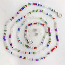 Carica l&#39;immagine nel visualizzatore di Gallery, 1pc Eye Wear Accessories Beaded Glasses Chain with 2 Silicone Buckle Non-slip Glasses Necklace Glasses Strap Women Men