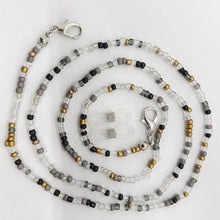 Carica l&#39;immagine nel visualizzatore di Gallery, 1pc Eye Wear Accessories Beaded Glasses Chain with 2 Silicone Buckle Non-slip Glasses Necklace Glasses Strap Women Men