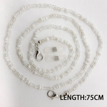Carica l&#39;immagine nel visualizzatore di Gallery, 1pc Eye Wear Accessories Beaded Glasses Chain with 2 Silicone Buckle Non-slip Glasses Necklace Glasses Strap Women Men