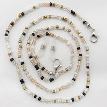 Carica l&#39;immagine nel visualizzatore di Gallery, 1pc Eye Wear Accessories Beaded Glasses Chain with 2 Silicone Buckle Non-slip Glasses Necklace Glasses Strap Women Men