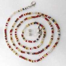 Carica l&#39;immagine nel visualizzatore di Gallery, 1pc Eye Wear Accessories Beaded Glasses Chain with 2 Silicone Buckle Non-slip Glasses Necklace Glasses Strap Women Men