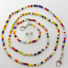 Carica l&#39;immagine nel visualizzatore di Gallery, 1pc Eye Wear Accessories Beaded Glasses Chain with 2 Silicone Buckle Non-slip Glasses Necklace Glasses Strap Women Men