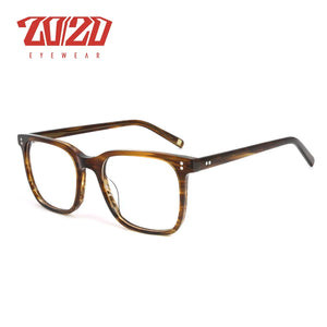 20/20 High Quailty Acetate Optical Glasses Frame Men Full Retro Vintage Square Prescription Eyeglasses Myopia Eyewear AS8221