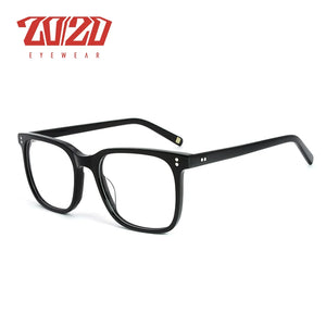 20/20 High Quailty Acetate Optical Glasses Frame Men Full Retro Vintage Square Prescription Eyeglasses Myopia Eyewear AS8221