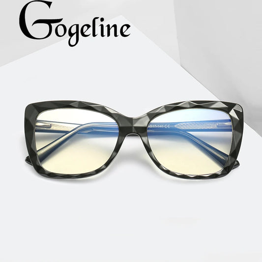 Montature per occhiali cateye luce anti-blu Donna TR Frame Designer Occhiali per computer Occhiali da vista