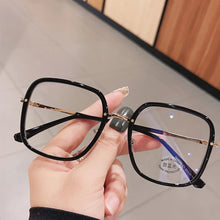 Load image into Gallery viewer, Leopard Oversized Square Reading Magnifier Transparent Glasses For Women Blue Light Blocking Eyeglasses Frame очки